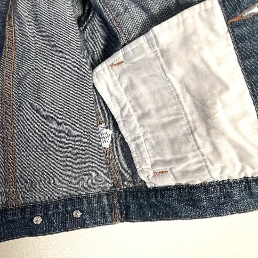OLD NAVY dark denim jean trucker jacket size XS